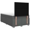 Boxspring Bed with Mattress Dark Grey 120 X 190 Cm Fabric