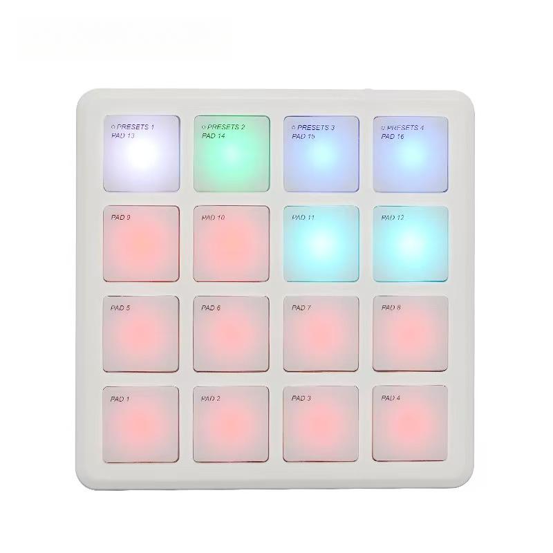 SMC-PAD Pocket Black Wireless MIDI Controller W/ 16 Strike Pads USB-C Interface Design Small Midi Pad Keyboard Controller