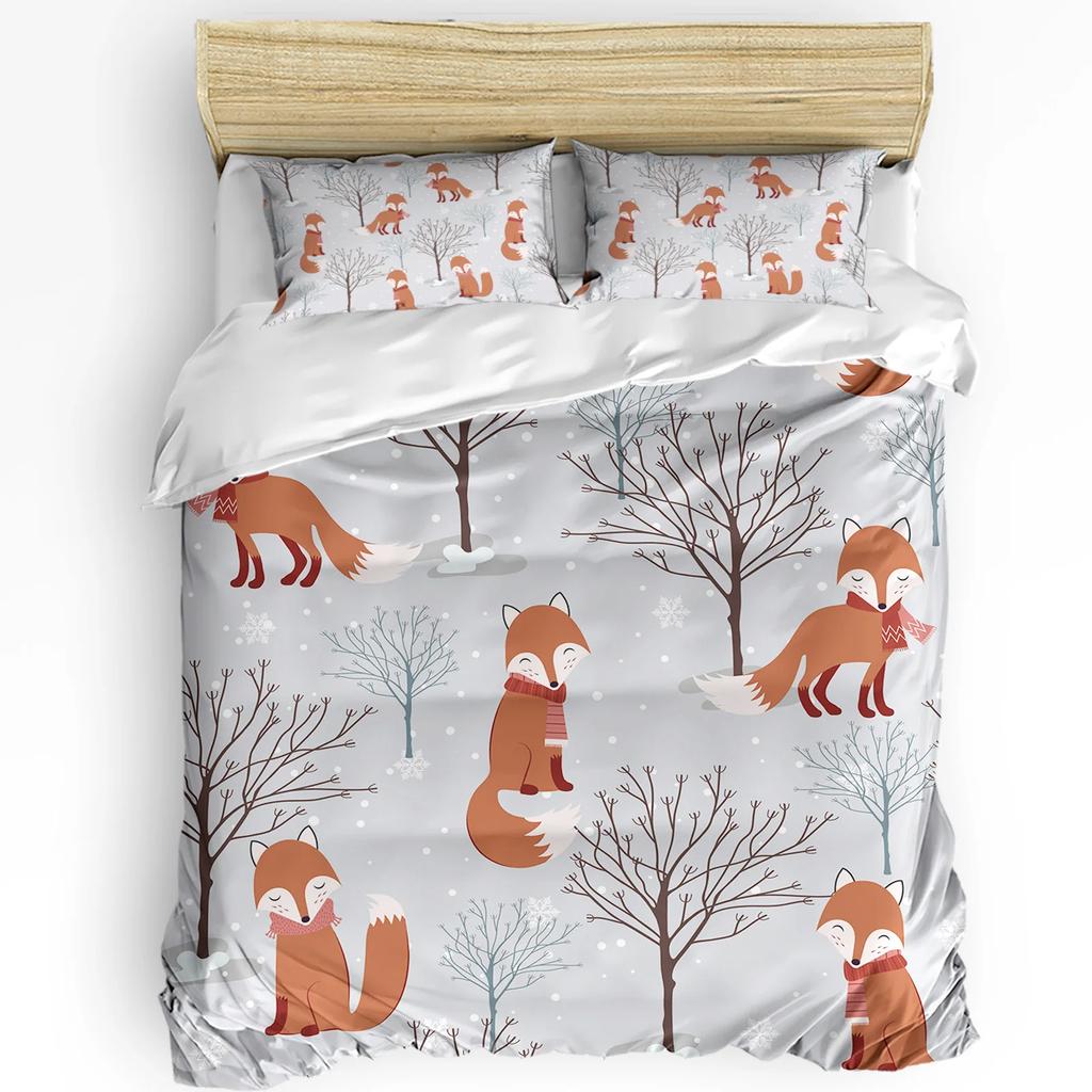 Outer Space Cartoon Cute Spaceship Rocket Duvet Cover with Pillow Case 3pcs Bedding Set Quilt Cover Double Bed Home Textile