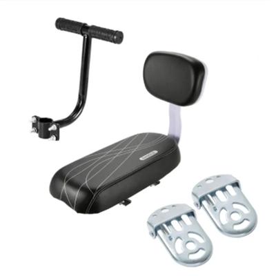 Bike Child Seat Bike Saddle with Back Rest Bicycle Back Seat MTB Bicycle Rear Rack Saddle PU Leather Cushion for Cycling Parts