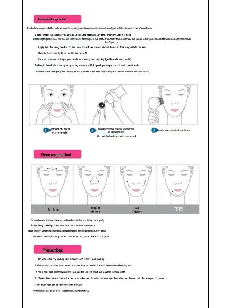 5-in-1 Electric Facial Cleansing & Massaging Brush for Deep Pore Clean