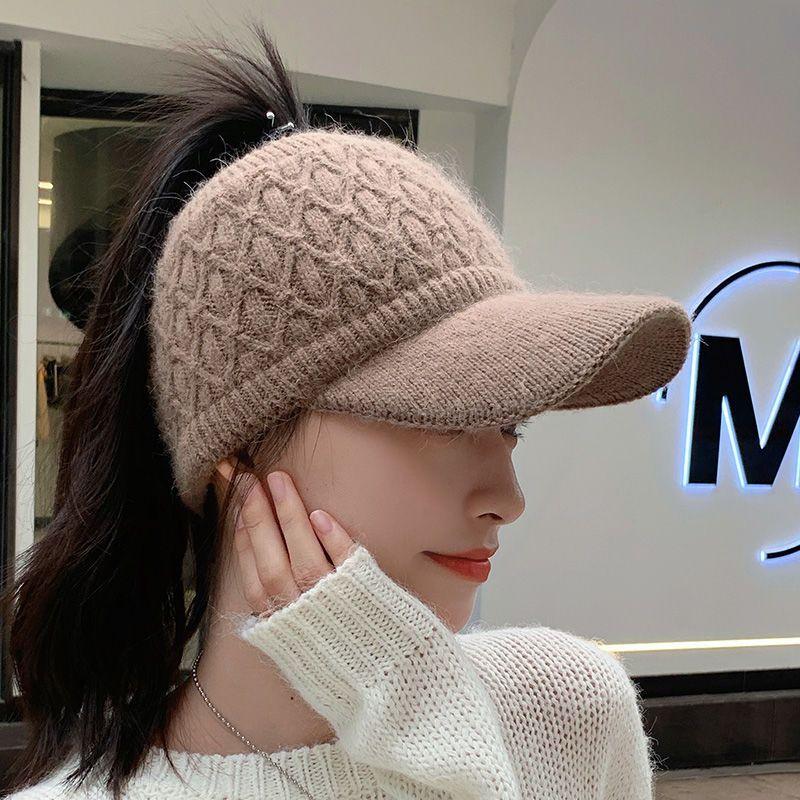 Fleece Thickened Empty Top Wool Cap Topless Cap Women's Autumn and Winter Warm Leisure Sports Hat