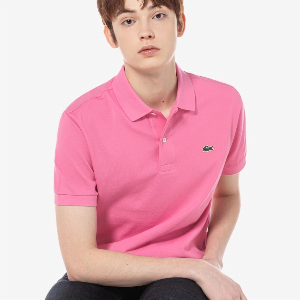 

LACOSTE Мужская рубашка-поло с короткими рукавами во французском стиле [розовый]