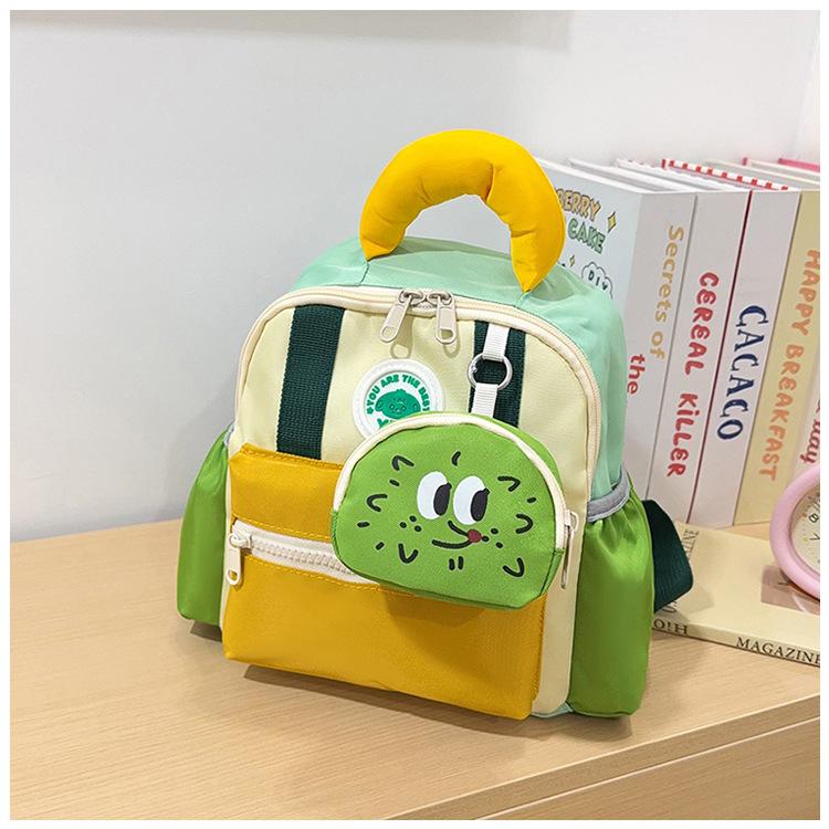 Schoolbag kindergarten children cartoon small schoolbag dopamine color matching light and cute backpack children travel foreign style backpack