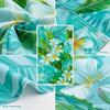 Tropical Flower Beach Towel Sand Free Quick Dry Flat Print Plumeria Floral Bath Towel for Summer Travel Holiday Pool Party