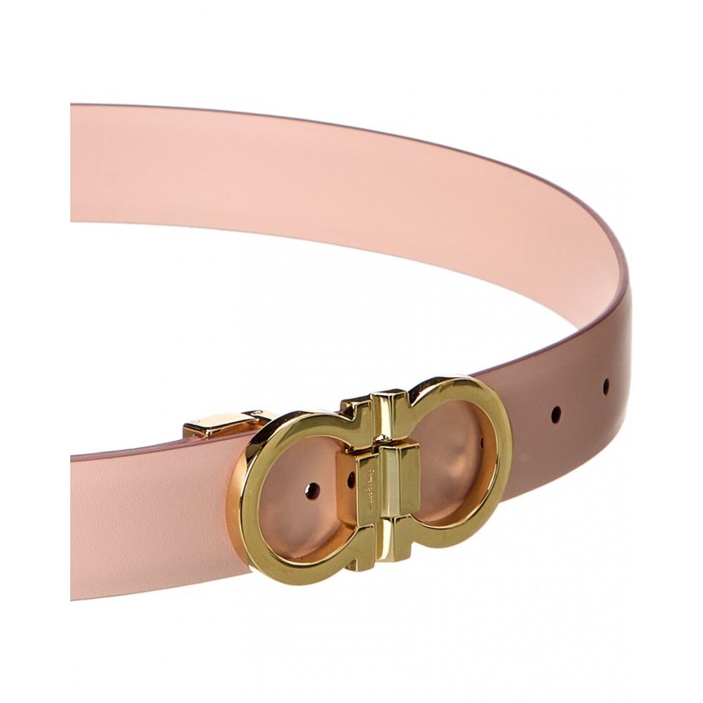 Salvatore Ferragamo Pink Leather Belt