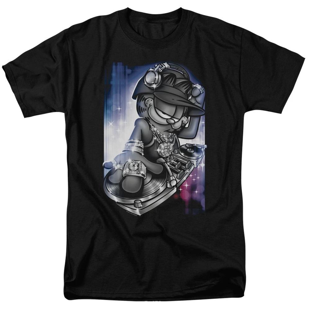Garfield - Dj Lazy -  Unisex Short Sleeve Children s T-shirt - Black 100