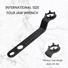 High Carbon Steel Four Pronged Thickened Angle Grinder Wrench Suitable for Secure Grip Nuts Removal Clamping Disassembly