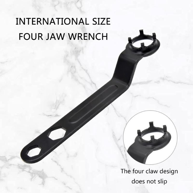 High Carbon Steel Four Pronged Thickened Angle Grinder Wrench Suitable for Secure Grip Nuts Removal Clamping Disassembly