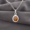 Yellow Tiger's Eye Gemstone Jewelry, 925 Solid Sterling Silver Jewelry, Handmade Pendant Gift For Women