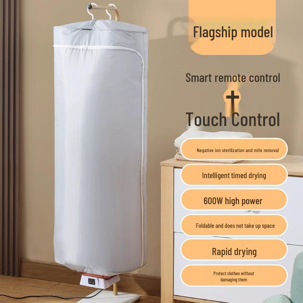 Compact Multifunctional Dryer: Quick Dry for Shoes, Clothes, and Blankets with Dust Mite Removal for Home and Dorm Use.