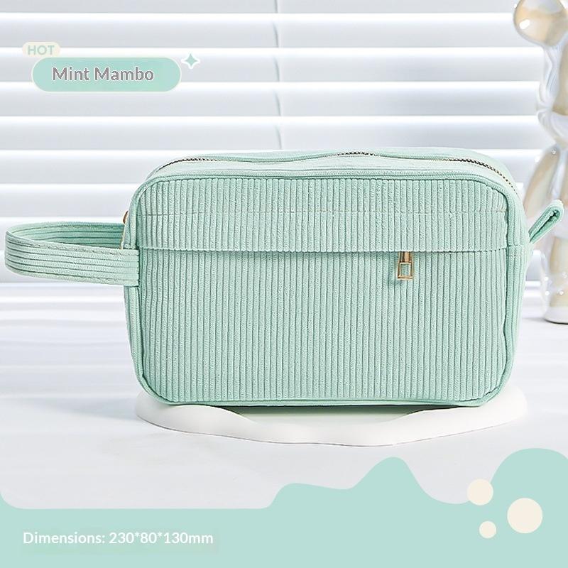 

Korean Version Simple Corduroy Dopamine Pencil Case Storage Bag, High-end and High Aesthetic Value, Large Capacity Pencil Case