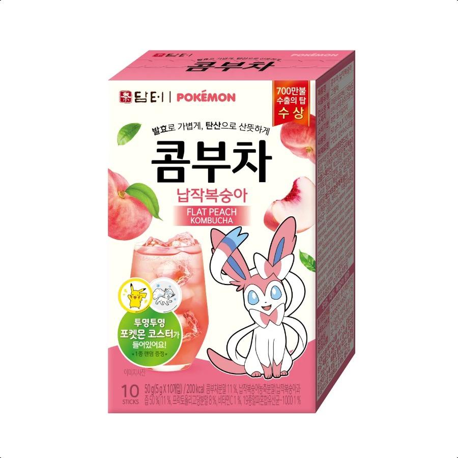 Damtuh Pokémon Kombucha Flat Peach 10T Sticker Gift Set Pok&eacute;mon Kombucha