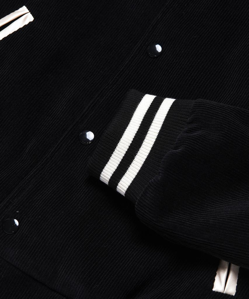 Rollingstudios Corduroy Varsity Jacket Black