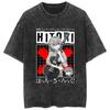 Bocchi The Rock Kessoku Band Silhouette Doublesided Vintage Washed T Shirt 2026 Summer Oversized  Graphic Tee for Men Women