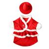 Christmas Porch Goose Outfits Red Skirt with Hat Outdoor Goose Xmas Costume Accessory for 17 Inch or 23 Inch Goose Statue