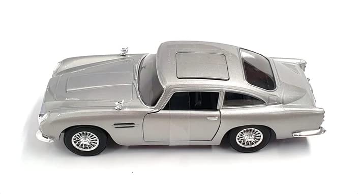 MOTORMAX Měřítko 1/24 Aston Martin Bond Car Kovová stavebnice, ASTON MARTIN DB5 COUPE 1965, z filmu 007 Goldfinger (stříbrný) [Paralelní import]