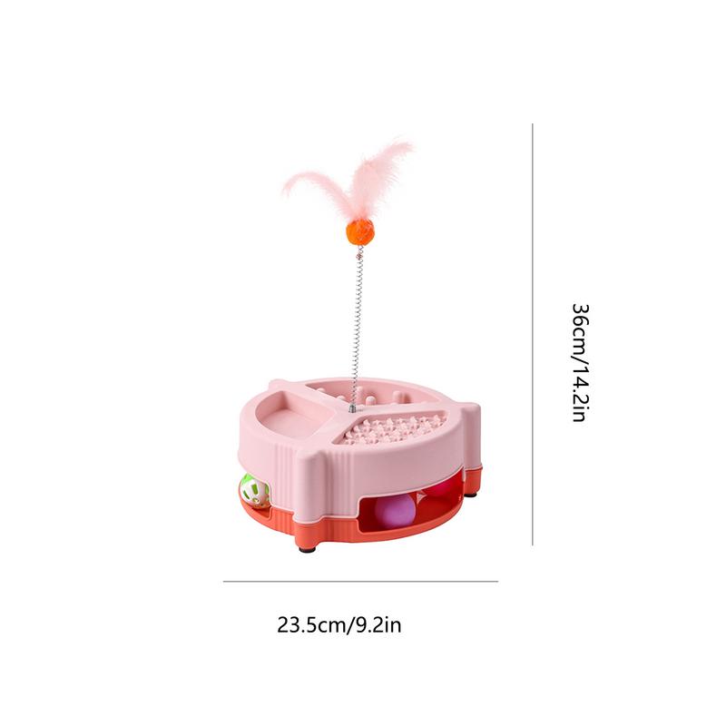 Interaktywny podajnik dla kota Wielofunkcyjna zabawka spowalniająca jedzenie Zabawki interaktywne dla kotów domowych Kreatywny podajnik dozujący powoli jedzenie dla