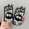 Applicable To Apple 14promax Mobile Phone Case Funny Big Eye Briquettes iPhone15 Anti-drop 13 Three-dimensional Silicone Cover