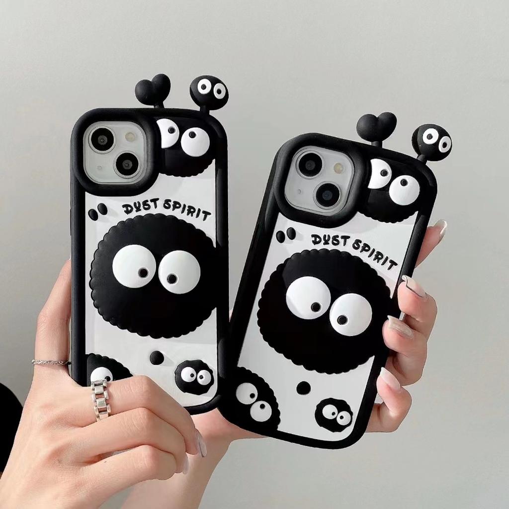 Applicable To Apple 14promax Mobile Phone Case Funny Big Eye Briquettes iPhone15 Anti-drop 13 Three-dimensional Silicone Cover