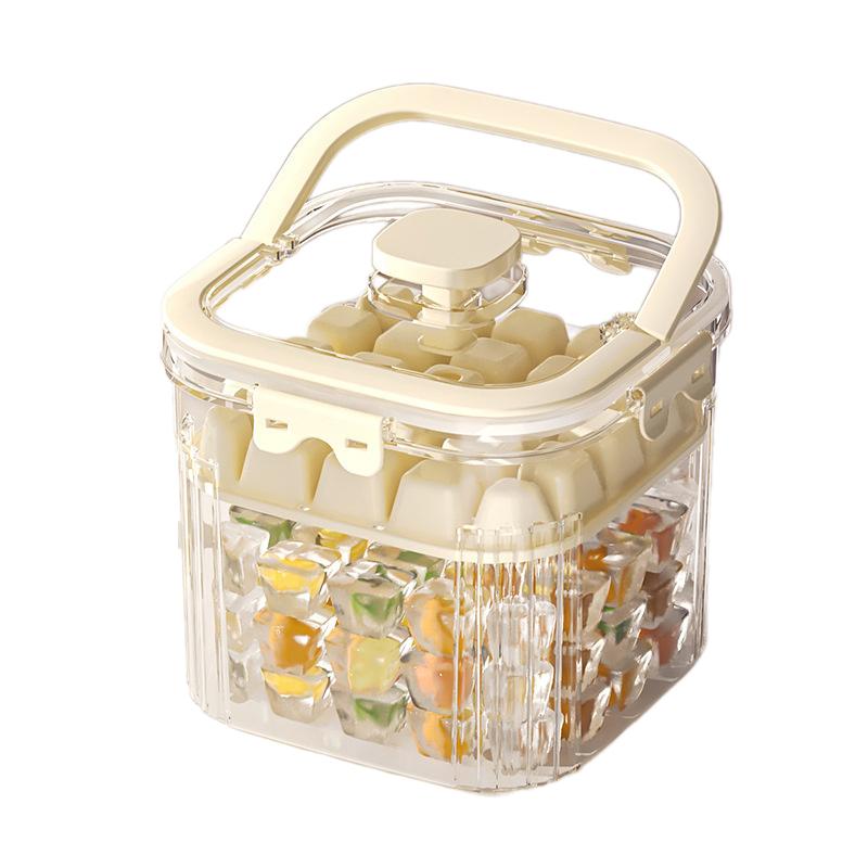 

Портативное ведро для льда для морозильной камеры с крышкой и формой для льда, для хранения кубиков льда на открытом воздухе, для виски, вина, принадлежности для коктейльной вечеринки 1 tier бежевый