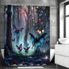Butterfly Diamond Shower Curtain, Bathroom Decorative Shower Curtain, Waterproof Shower Curtain with Hooks