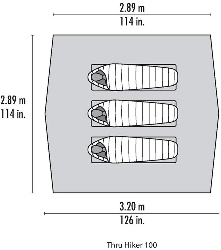 MSR Outdoor Tarp Thru Hiker 100 Wing Mountain Climbing японский 37017 (для 2-3 человек) [Подлинный продукт]
