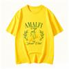 Lemon Print Tshirt Short Sleeve Crew Neck Casual Top For Summer Spring Unisexs Clothing