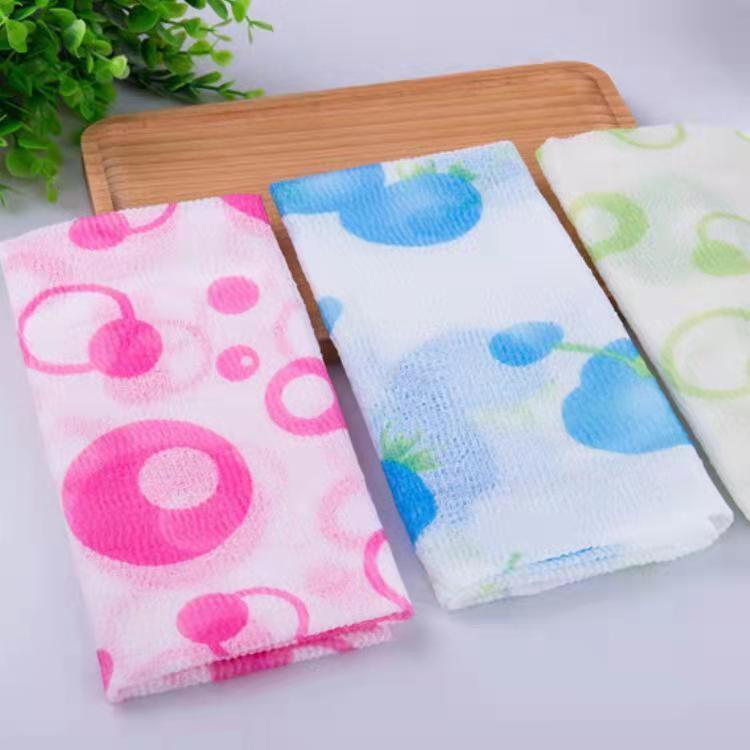 Korean-Style Exfoliating Bath Towel—Soft, No-Rub, Extended Nylon Back Scratcher