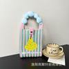 New women's cute mini bag versatile fashion mobile phone bag cartoon knitted handbag shoulder bag messenger bag