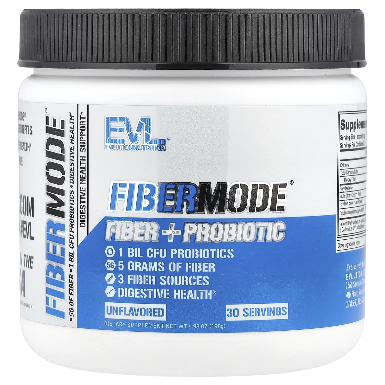 

Fibermode, Fiber + Probiotics, Unflavored, 198G(6.98Oz)