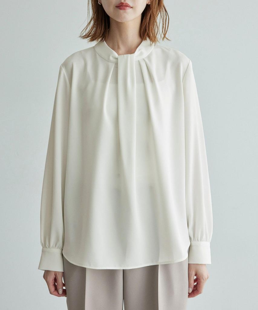 ROPE PICNIC Recycled Polyester Front Tuck Blouse in 2 Matching Charcoal Women's (Available Sizes) - Outfits, (06)