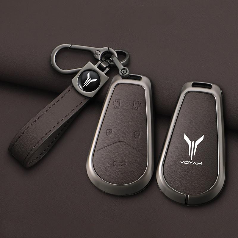 Zinc Alloy Leather Car Key Case Voyah Dreamer Dream Free Car Smart Remote Key Fob Case Auto Accessories