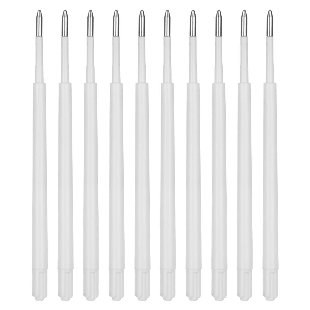 10 Pcs/lot Stationery Signature Plastic Press Pens Core Replacement Lead Writing Tool Ballpoint Pen Refill