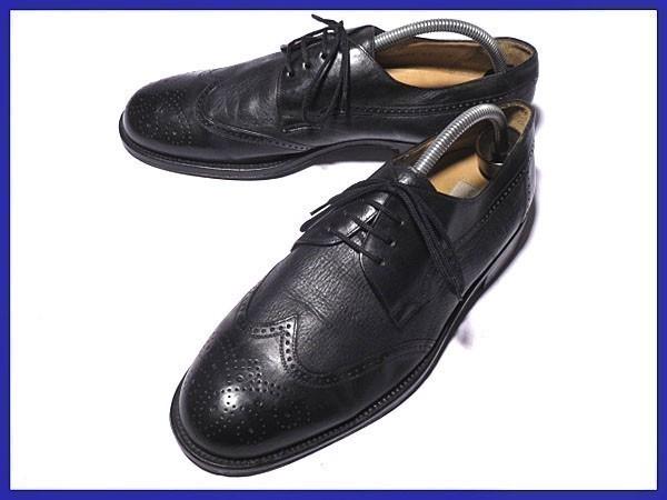 

Spain Brand/Mezlan/Leather Wingtip Shoes/27.5/Black/Mckay Welt Dress/Business(USED)