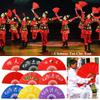 Plastikknochen Chinesischer Tai Chi Yoga Kung Fu Fächer 34cm Handfaltbarer Bühnenfächer Hochzeitsfeier Dekoration