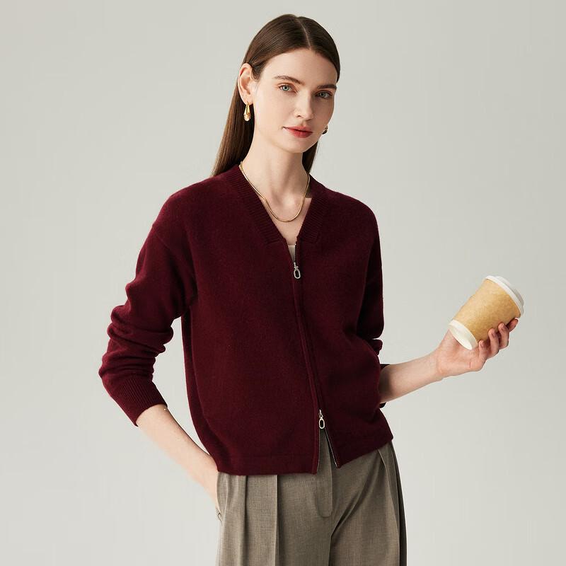 Zhaojun Women's 100% Cashmere V-neck Cardigan Sweater