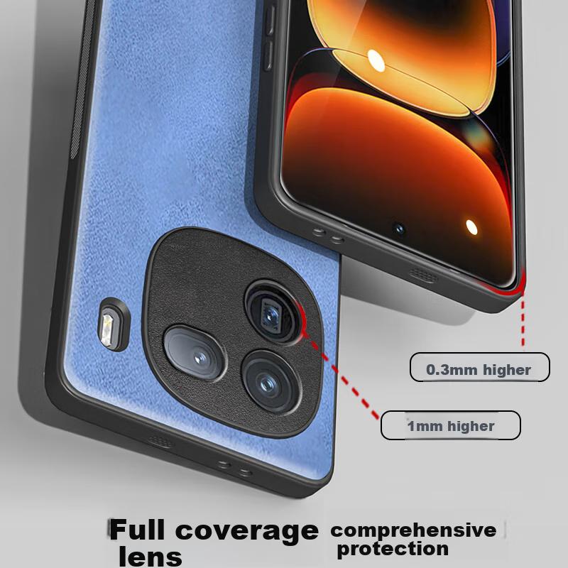 HotFire Phone Case for IQOO12Pro, Vivo IQOO12Pro Protective Cover, Upgraded Skin-Like Matte Lens Full Protection Silicone Case - Smoke Gray