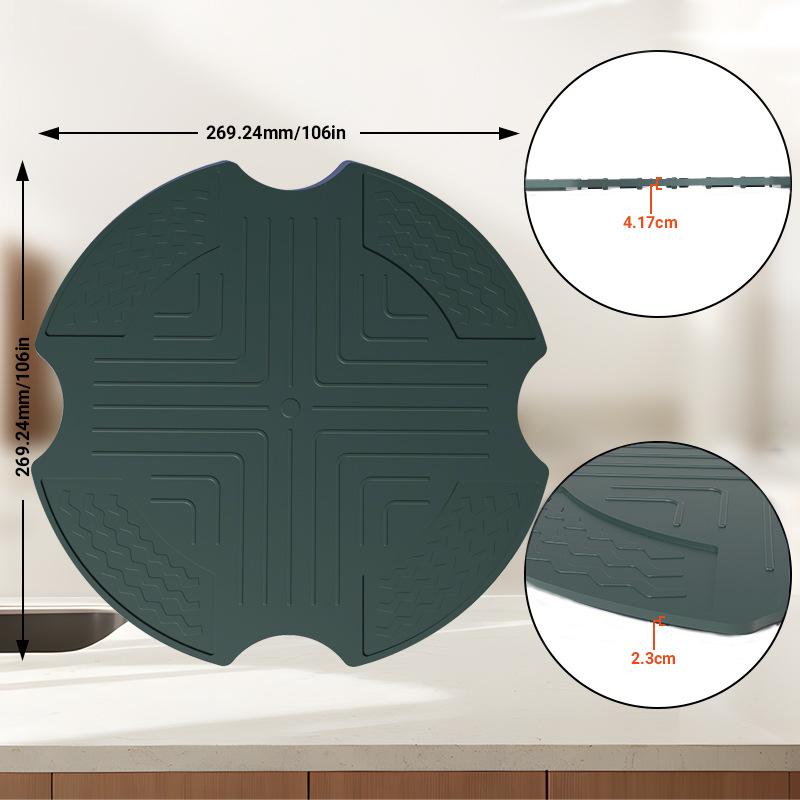 

1 шт. Силиконовый теплоизоляционный коврик для аэрофритюрницы, кухонная утварь 26.2*26.2*0.35CM(162g) морской синий