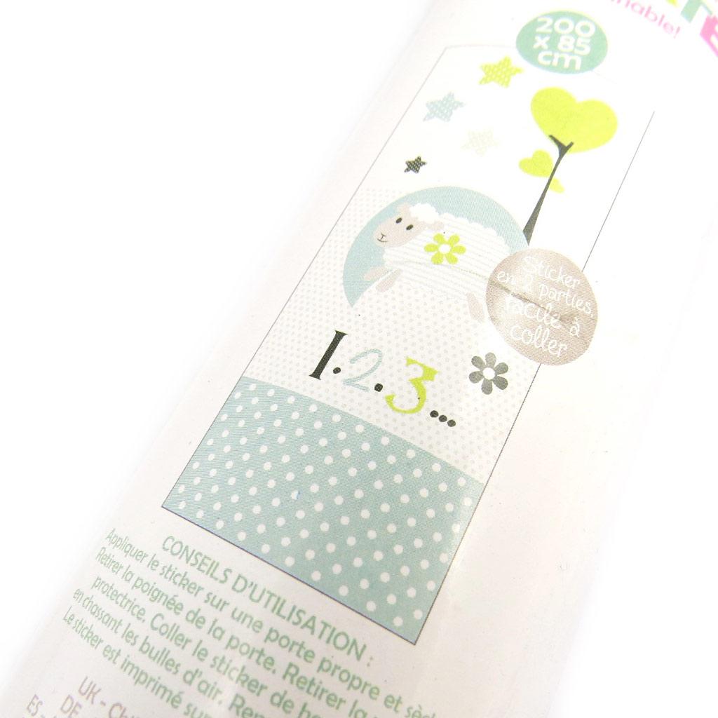 Les Trésors De Lily [M4723] - Door Sticker 'Tom and Zoe' Green Sheep. . . (200x85cm)