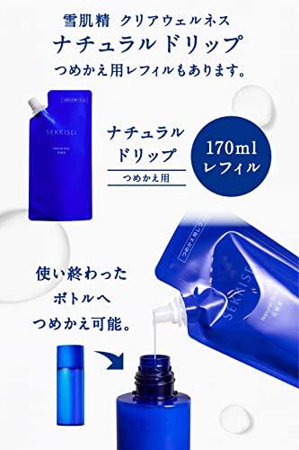 Sekkisei Clear Wellness Natural Drip Lotion Refill, 170mL, Colorless, 1 Count