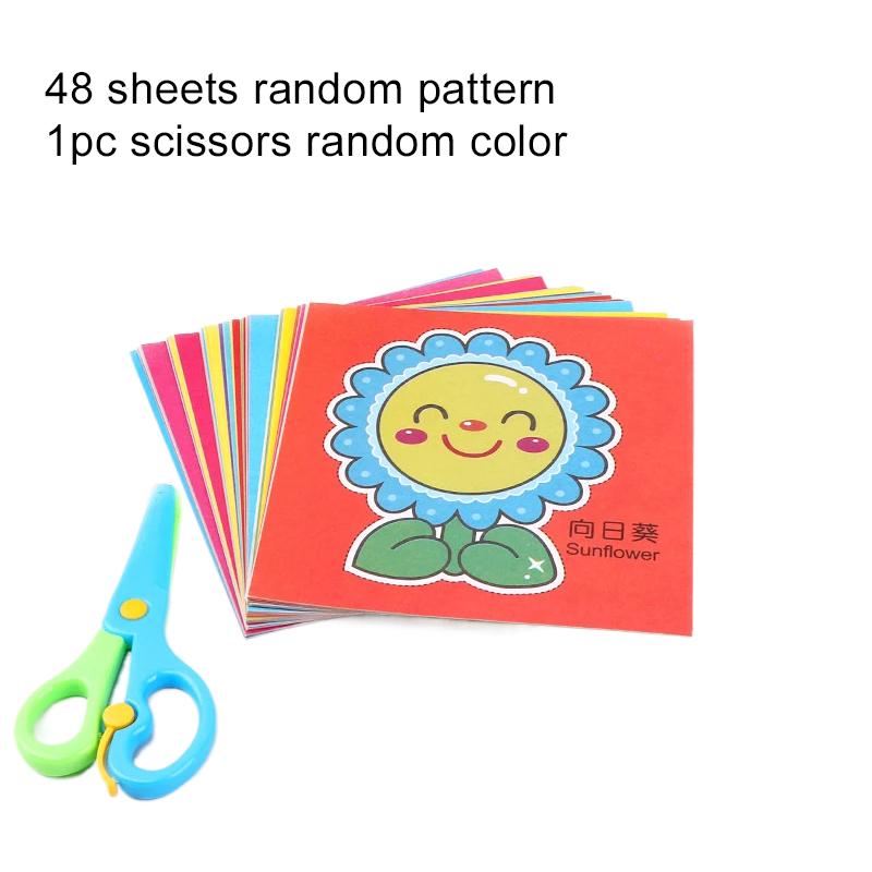 

48/96 листов Бумажные вырезки Цветная бумага Мультяшные Офисные Культурные принадлежности Кабинет Искусств Бумага Киригами Награды для студентов TMZ