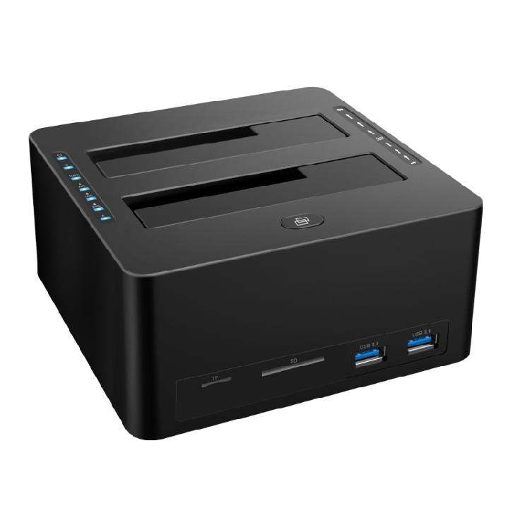 

Efficient Double Bay USB Hard Drive Docking Station for Solid Disks 2xUSB3.0 Port Adapter and Offline Clone Technology 1