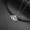 Unisex Gothic Style Moth Necklace Detailed Metal Moth Necklace Elegant Neck Chain for Celebrations and Daily Use