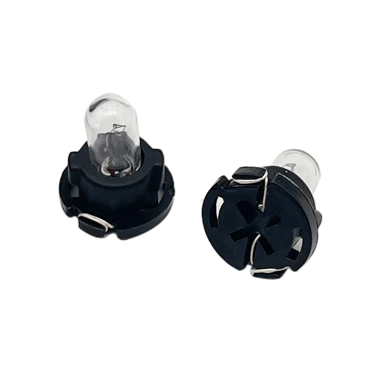 10pcs T5 Bulbs Lamps for Honda Toyota Nissan Mitsubishi Dashboard Instrument Bulb 12V 1.4W Grey Base Car Interior Bulb LED Light чёрный