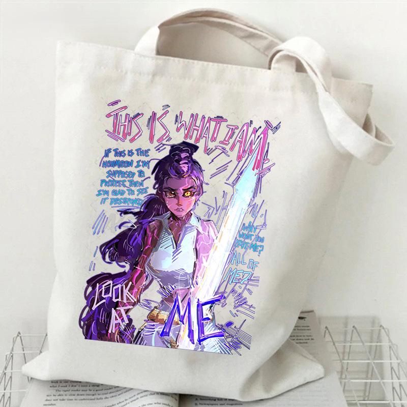 Witch Hunters Peripheral Fashion Shoulder Bag Women's Large Capacity Student Canvas Bag Work Commuter Tote Bag