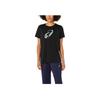 Asics Logo Crew Neck Soft Comfortable Sports Short Sleeve T-Shirt Women Tops Black 2032D020-001