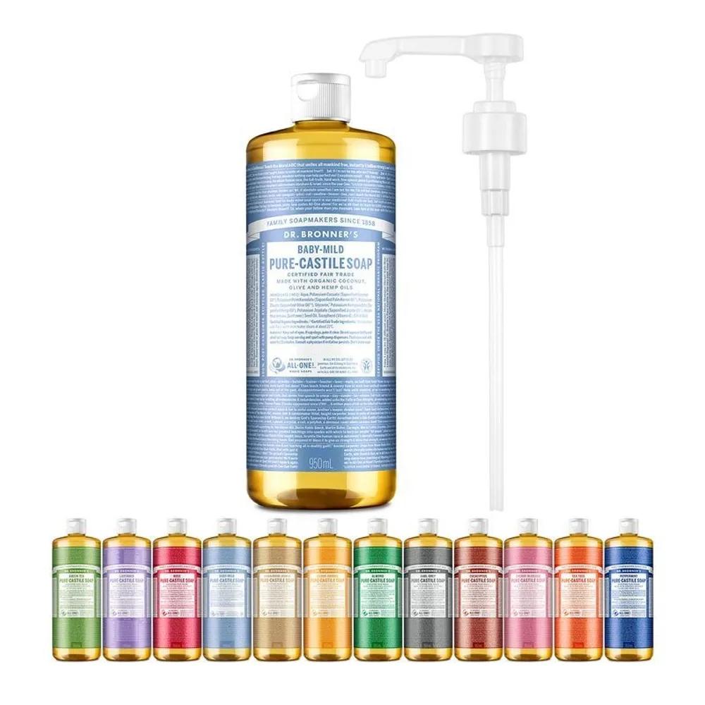 

Dr. Bronner s Castile Soap 950ml + Exclusive Pump Set (Select 1 of 12) Eucalyptus