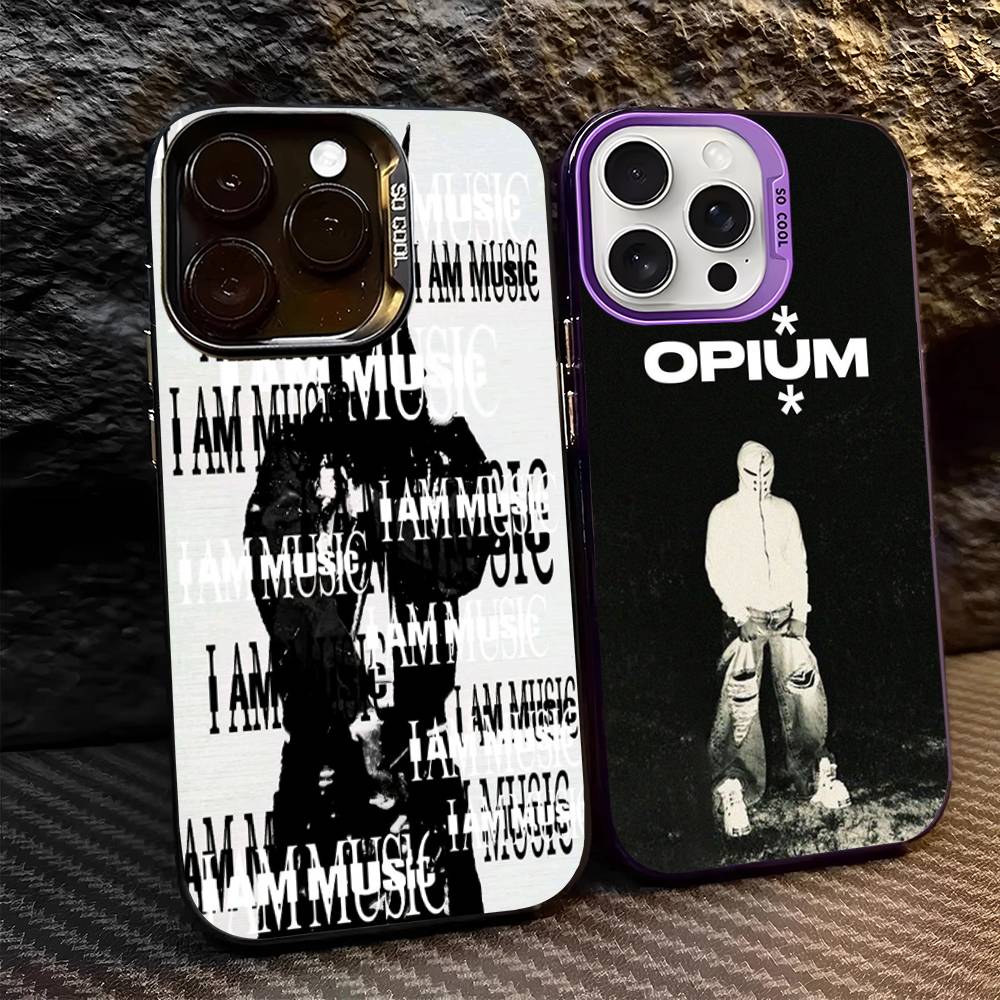 O-Opium Rap Playboi Carti Phone Cover For IPhone 16 15 14 13 12 11 17 Pro Max Plus Color Silver Shell