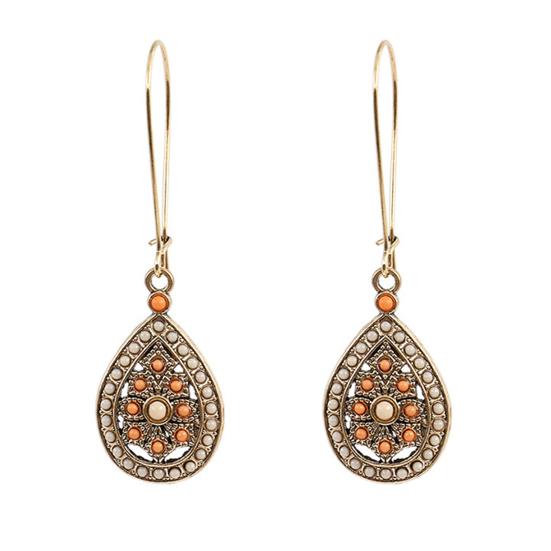 

1 пара женских серег в форме капли воды, элегантные серьги-капли в этническом стиле в богемном стиле для свиданий